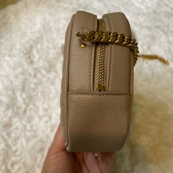 Saint Laurent Beige Quilted Mini Lou Crossbody Bag 🧡 - Picture 3 of 15